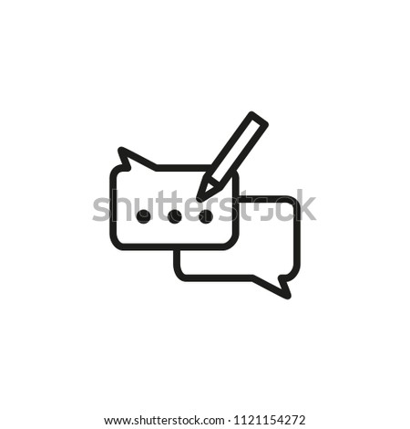 Typing message line icon. Advice, Interface concept. Vector illustration can be used for topics like messenger, forum, technical support