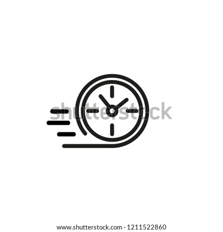 Counting speed line icon. Express delivery, fast service, hurry. Fast time concept. Vector illustration can be used for topics like business, time management, service