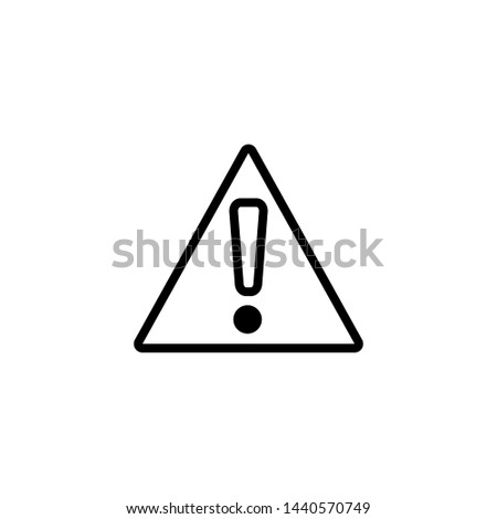 Alert symbol line icon. Exclamation mark, danger, prevention. Simple symbol concept. Vector illustration can be used for topics like internet, social networks, widget