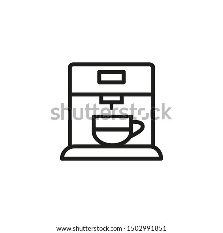 Coffee machine line icon. Coffee beverage machine. Coffee concept. Vector illustration can be used for topics like cafe cuisine and catering