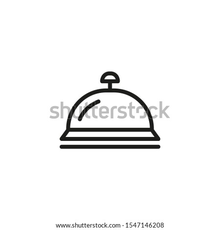 Hotel bell line icon. Bell, ringing, reception. Hotel concept. Vector illustration can be used for topics like hotel business, tourism, service industry