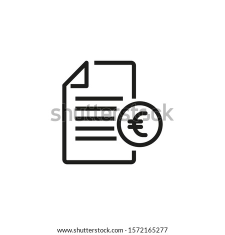 Invoice thin line icon. Bill, payment, document, tax isolated outline sign. Digital purchase concept. Vector illustration symbol element for web design and apps.