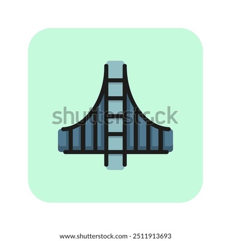 San-Francisco line icon. Golden gate, American bridge, California. Landmarks concept. Can be used for topics like USA, travel, sights