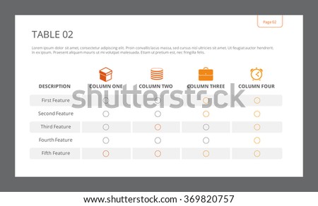 Table Slide Template 2