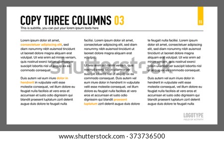 Three Columns Text Slide