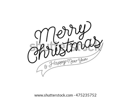 Merry Christmas And Happy New Year Stock Vector Illustration 475235752 : Shutterstock