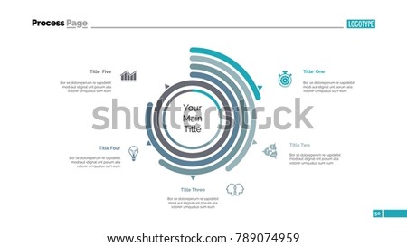 Five Doughnut Arcs Slide Template