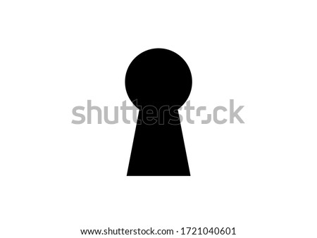 Keyhole for entrance door key on a white background. Template for text. Place for text. Abstraction. Safe. Background vector image. Safety. Security. Poster.