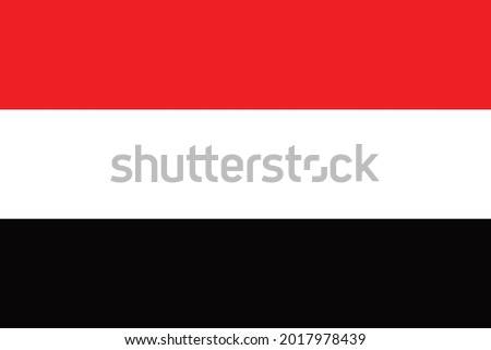 National flag of the country of Southwest Asia Yemen. State symbol of Yemen. National holiday. Presidential republic. Political elections. Arabian Peninsula.