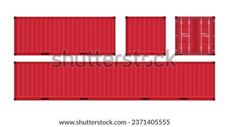 Similar – Image, Stock Photo Container in red and grey on top of each other