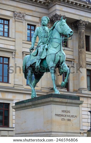 Friedrich Wilhelm riding horse statue in the Braunschweig, Germany