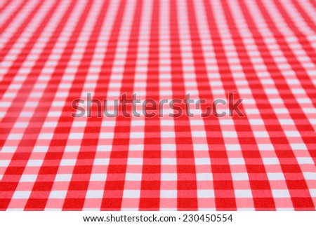 Classic red table cloth