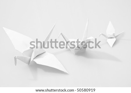 Japanese paper craft origami birds