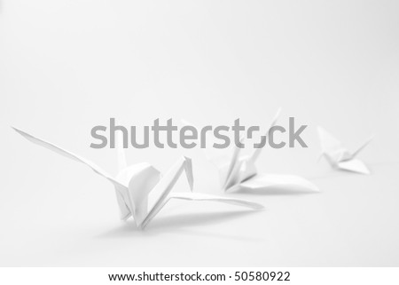 Japanese paper craft origami birds