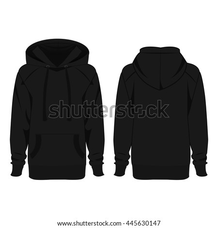 Black Hoodie Isolated Vector - 445630147 : Shutterstock