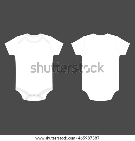 white baby bodysuit vector isolated