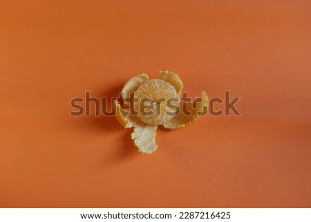 Similar – Image, Stock Photo Peeled and opened tangerine or Clementine