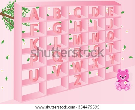 English alphabets for kids in vector format. Photo stock © 