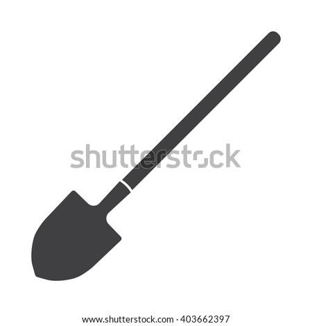 shovel icon Vector Illustration on the white background.