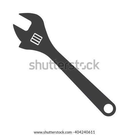 Wrench icon Vector Illustration on the white background.