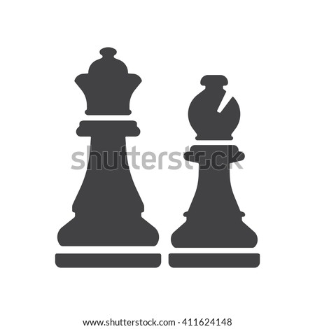 Chess icon Vector Illustration on the white background.