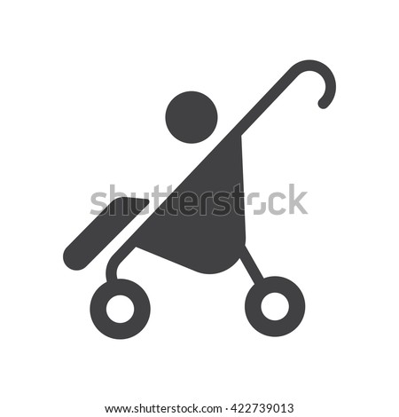 Pram icon Vector Illustration on the white background.