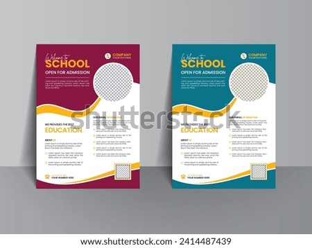 Flyer design for business, restaurants, Education, Home sales, etc. Brochure in A4 size with colorful design.