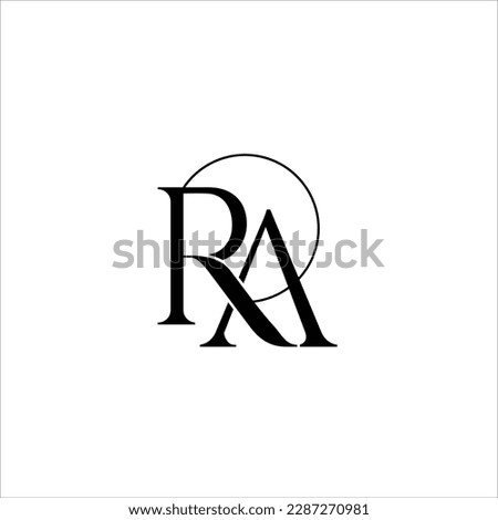logo initials RA Simple Modern And Luxurius Stock fotó © 