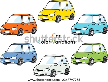 Colorful and simple car color variations