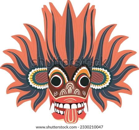 traditional sri lankan devil (Gara yaka),devil dancing yaka mask,traditional  Stok fotoğraf © 