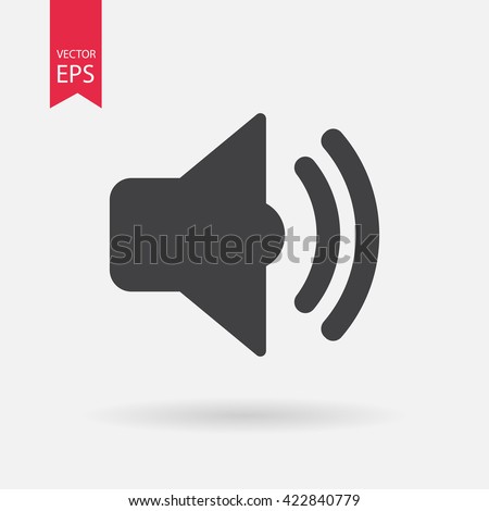 Sound icon vector, Speaker sign Isolated on white background.  listening to music, Volume on off concept. Audio waves. Flat style for graphic design, logo, Web site, social media, UI, mobile app, EPS