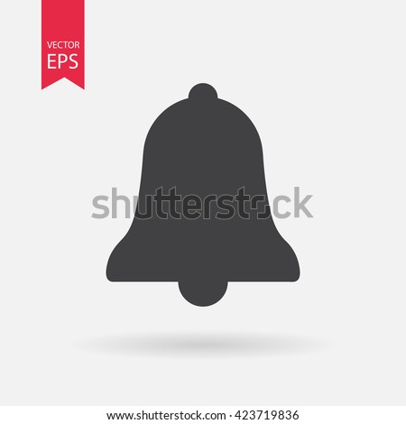 Bell icon vector,  Alarm, service handbell sign Isolated on white background. Trendy Flat style for graphic design, logo, Web site, social media, UI, mobile app, EPS10