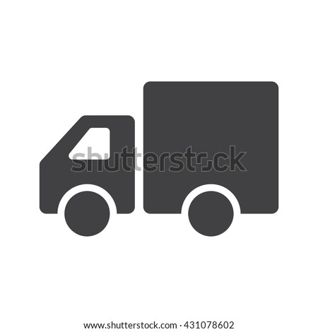 Truck icon vector. Delivery van, service concept, Minimalistic sign isolated on white background. Trendy Flat style for graphic design, Web site, UI. EPS10