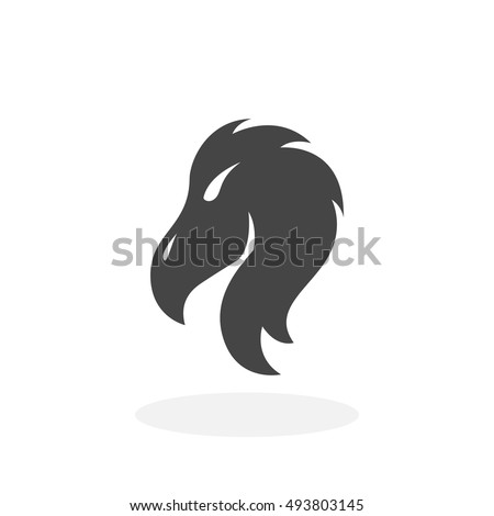 Vulture logo on white background - stock vector