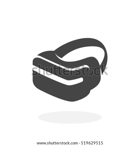 Virtual reality glasses icon isolated on white background. Virtual reality glasses vector logo. Flat design style. Modern vector pictogram for web graphics - stock vector