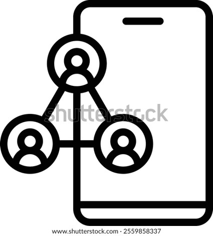 social icon illustration design with outline, this is not made from any AI generation