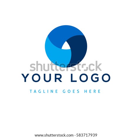 Vector design elements for your company logo, abstract blue icon. Modern logotipe, business corporate template.