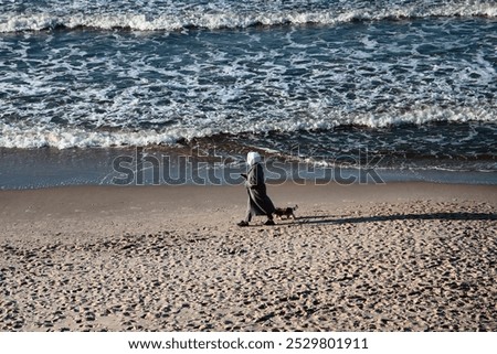 Similar – Image, Stock Photo Walk on a Baltic Sea hiking trail in the dunes