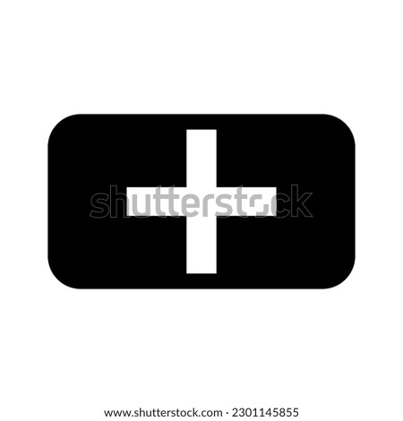 Isolated add, plus icon. Editable color. EPS vector file