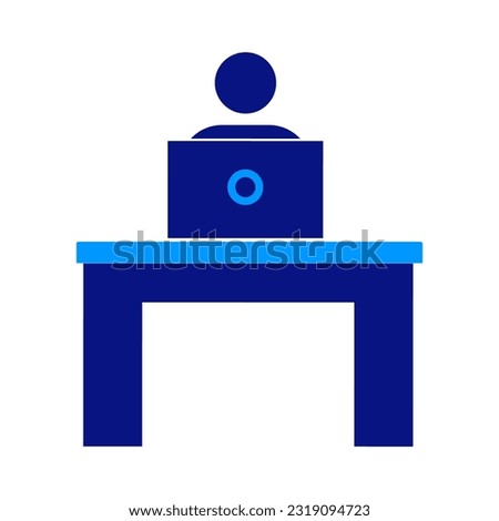 Vector Man Sitting In An Office Chair At Desk With a computer, laptop. Help Desk. Working At Home. Return To Work. Business, user

Vector Illustration, easy to edit, manipulate, resize, or colorize.