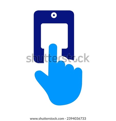 Fingerprint pointer, Close the door, turn off lights, Scroll, Smartphone finger, Mobile App, Tap the screen, Medical Equipment, Citizen, Touch screen, Easy-to-use interface, Thumbprint. Identity. ID