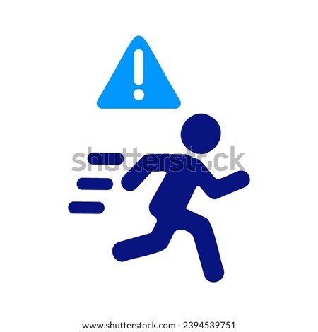 Emergency Run away from danger, Running Man, Accelerate spiritual growth, Fast response, Behavior, Sports, Fast, Forward, Success. Wet Floor, active lifestyle, Slip and Fall Accident. Quick And Safe.