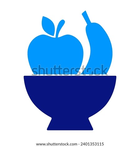 Apple and banana in bowl. Fruits, Berries, Citrus, Tropical, Vegetables, Proteins. Nutrition process. Supplemental Nutritional Assistance Program. High Quality Food Ingredients Supplier. Dietary loss.
