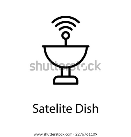 Satellite dish icon design stock illustration