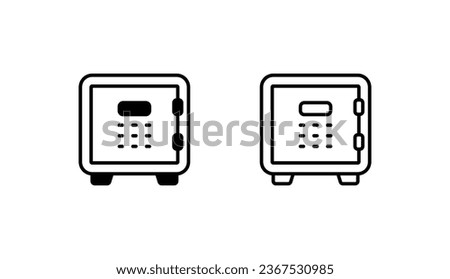 Safe Box icon design with white background stock illustration