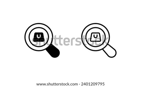 Product Hunting icon design with white background stock illustration