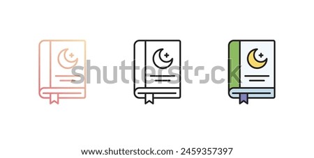 Storybook icon design with white background stock illustration