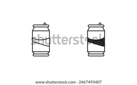 Soda Can icon design with white background stock illustration