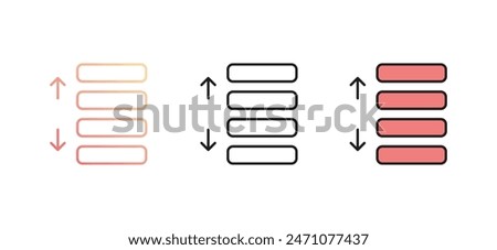 Spacing icon design with white background stock illustration