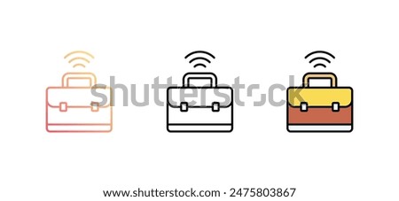 Digital Nomad icon design with white background stock illustration